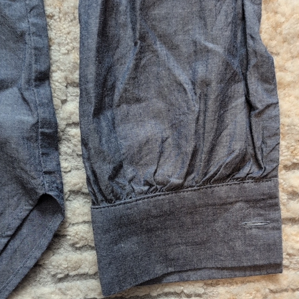 LOFT Women's Casual Chambray V-neck Shirt - Picture 5 of 7